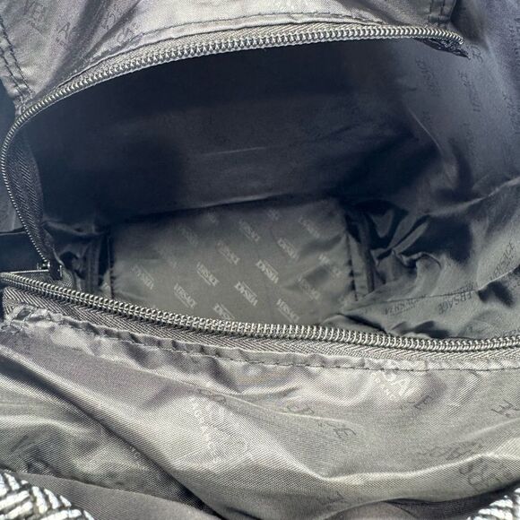 Versace Perfume Black Nylon Backpack with Silver Accents - Picture 9 of 9